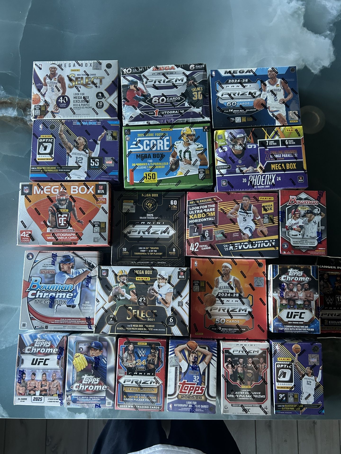 Mega Boxes Blaster Boxes Football Baseball Basketball Cards See Pics Read Description