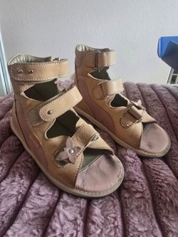 memo Kids Orthopedic Leather Sandals with Velcro Straps