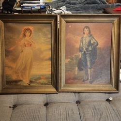 LADY PINK & BOY BLUE Paintings