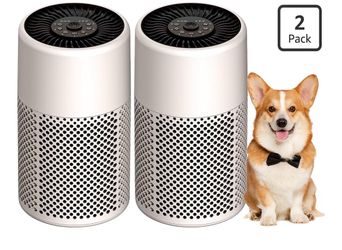 2 Pack True HEPA Air Purifiers for Bedroom Home Quiet Sleep Mode Oil Diffuser