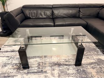 Glass coffee table