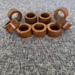 9 Wood Napkin Rings - Model Home Decor 
