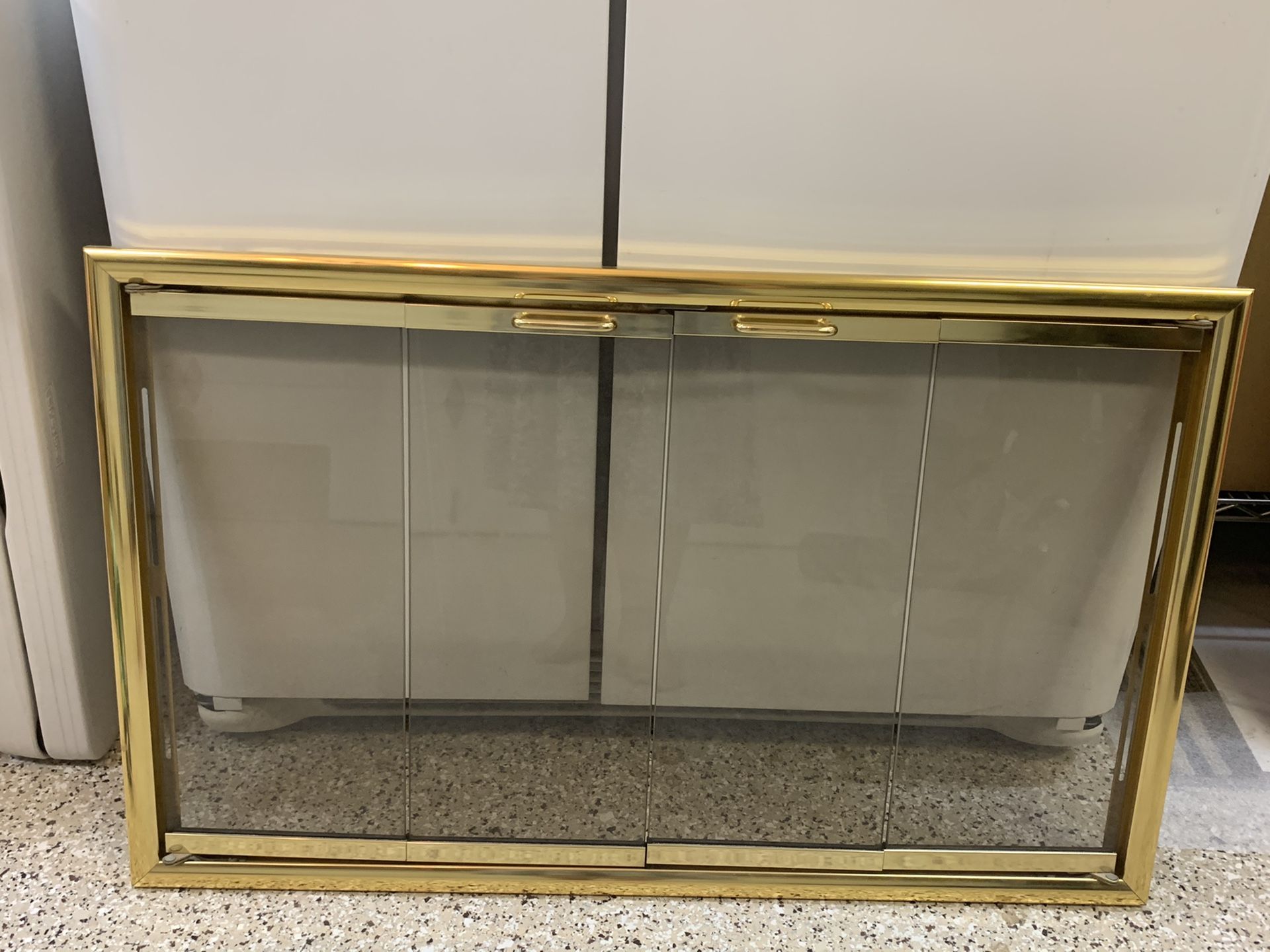 Gold Fireplace door