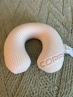 Travel Neck Pillow - Copper Infused Memory Foam (New, Never Used)