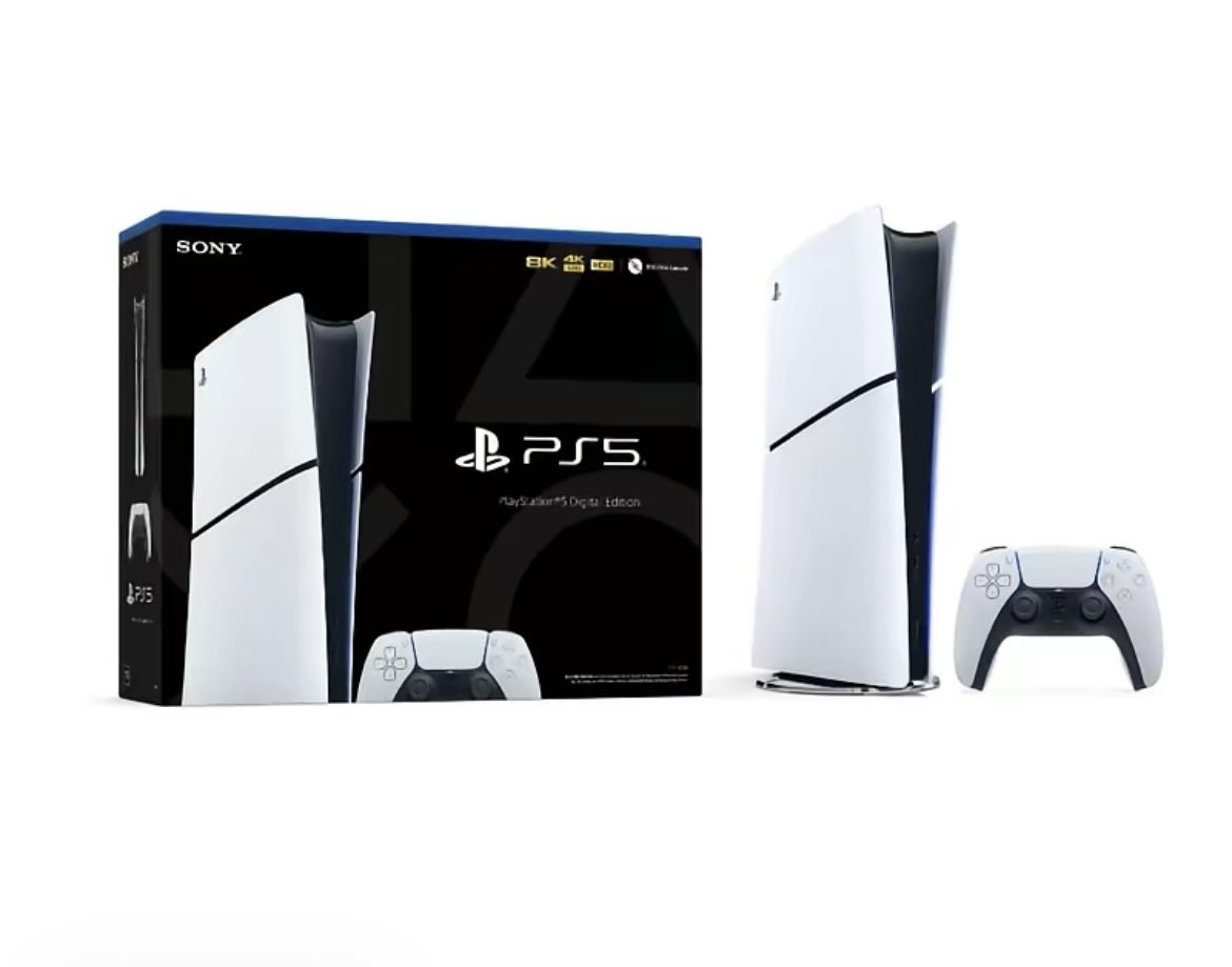 Ps5 Slim-Digital Console,lightning-fast Loading ,haptic Feedback ,Adaptive Triggers ,3D Audio-games
