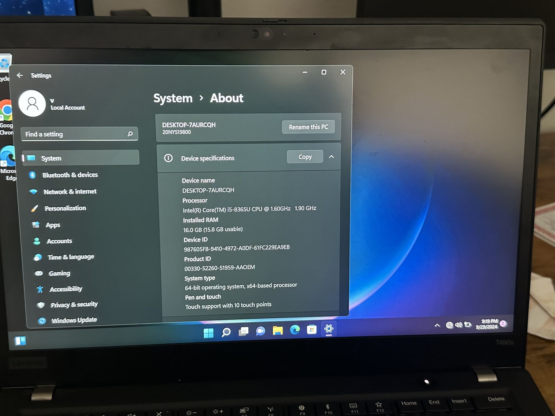 Lenovo Thinkpad T490s