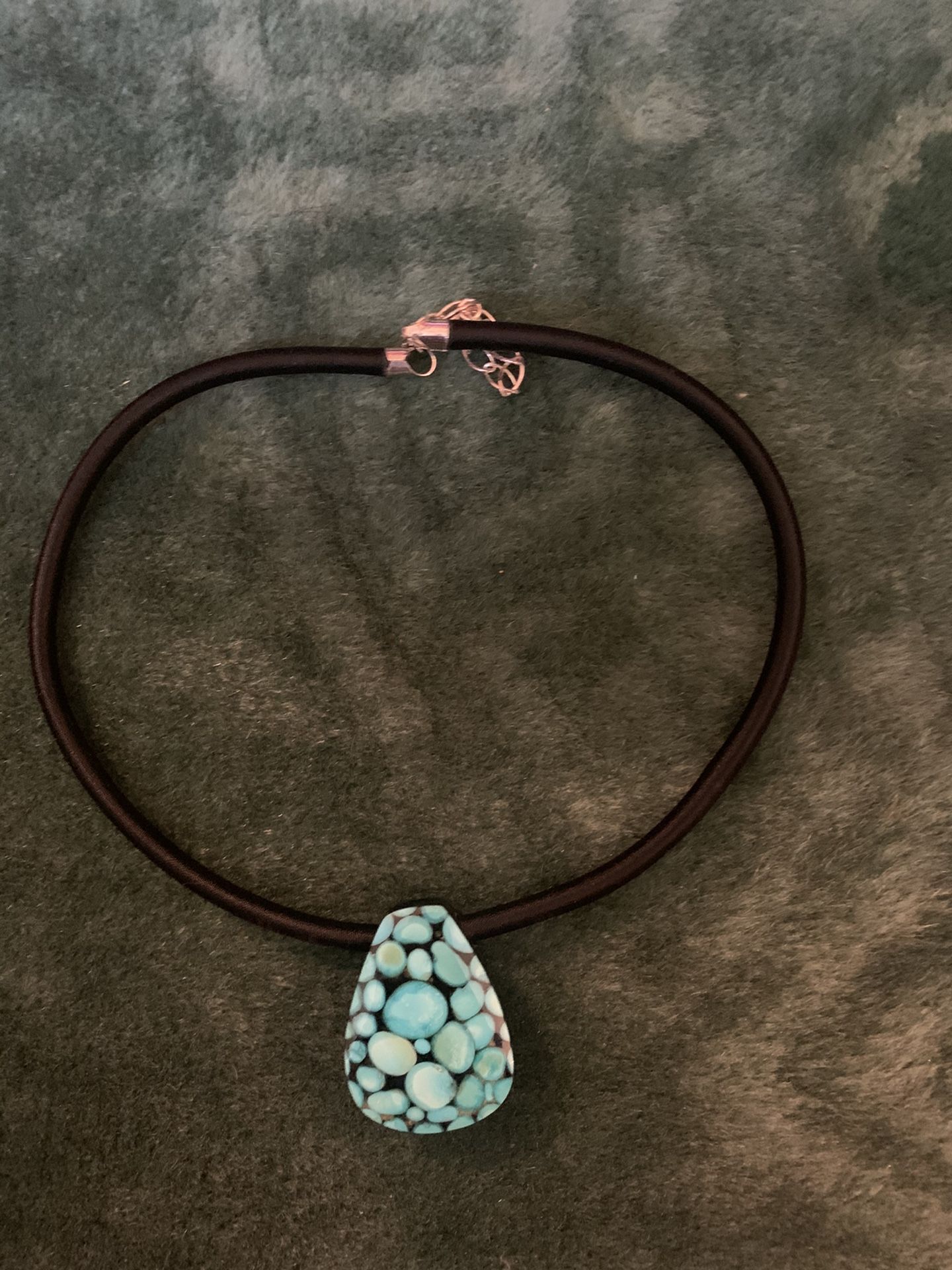 Jay King Blue Basin Kingman Turquoise Pendant Sterling Necklace