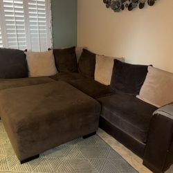 Brown Sectional Couch 