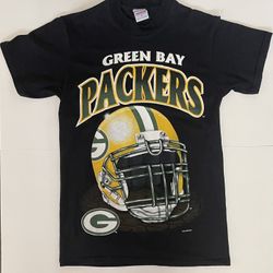 Vintage 1996 Green Bay Packers Team True Fan Single Stitch T-Shirt Mens Size S