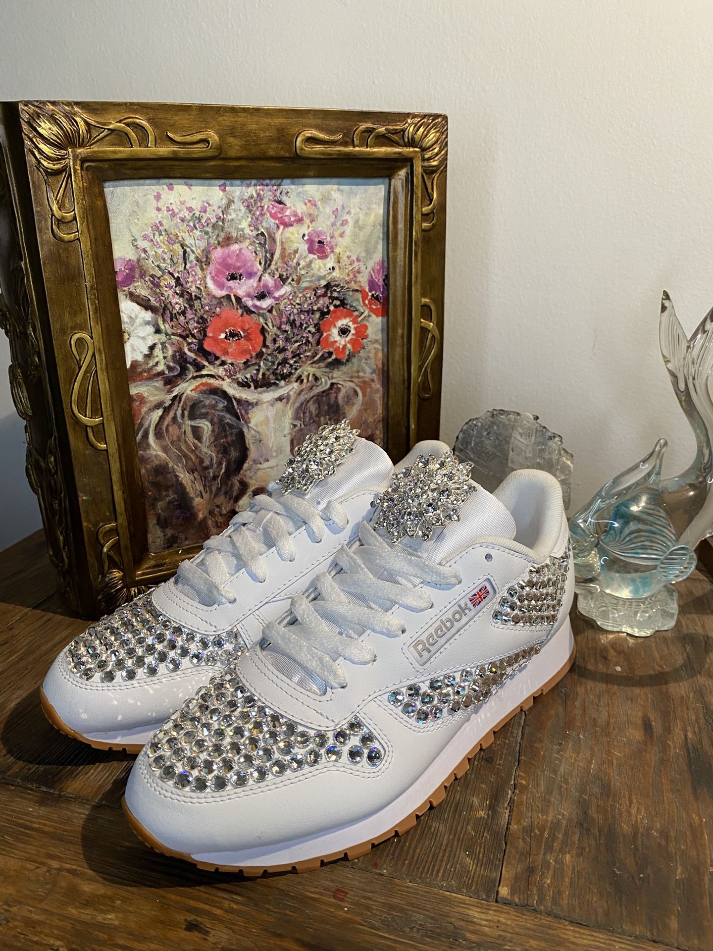 Authentic Swarovski Crystal Reebok Sneakers Custom Woman's Size