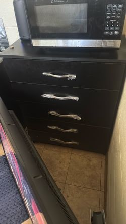 All black dresser