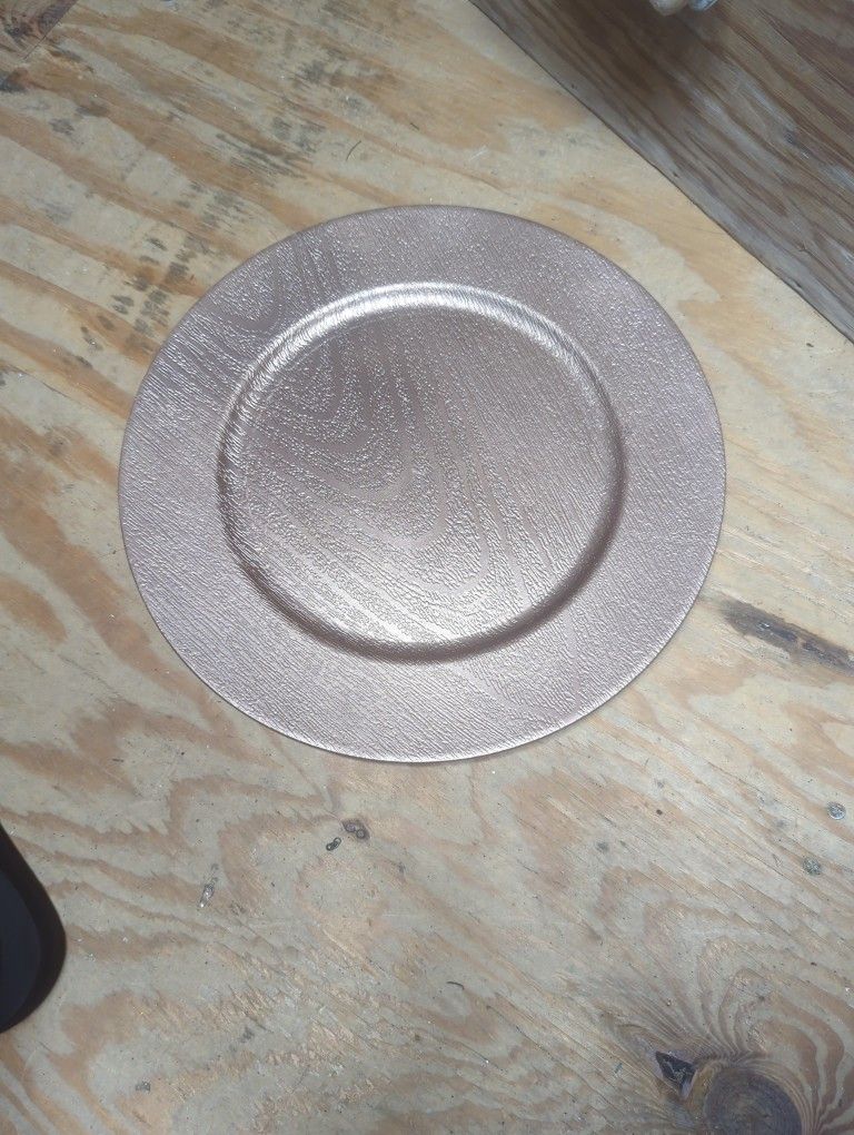100 Rose gold Plastic Charger Plates - 13"