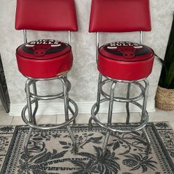 2 Chicago Bulls Swivel Barstools