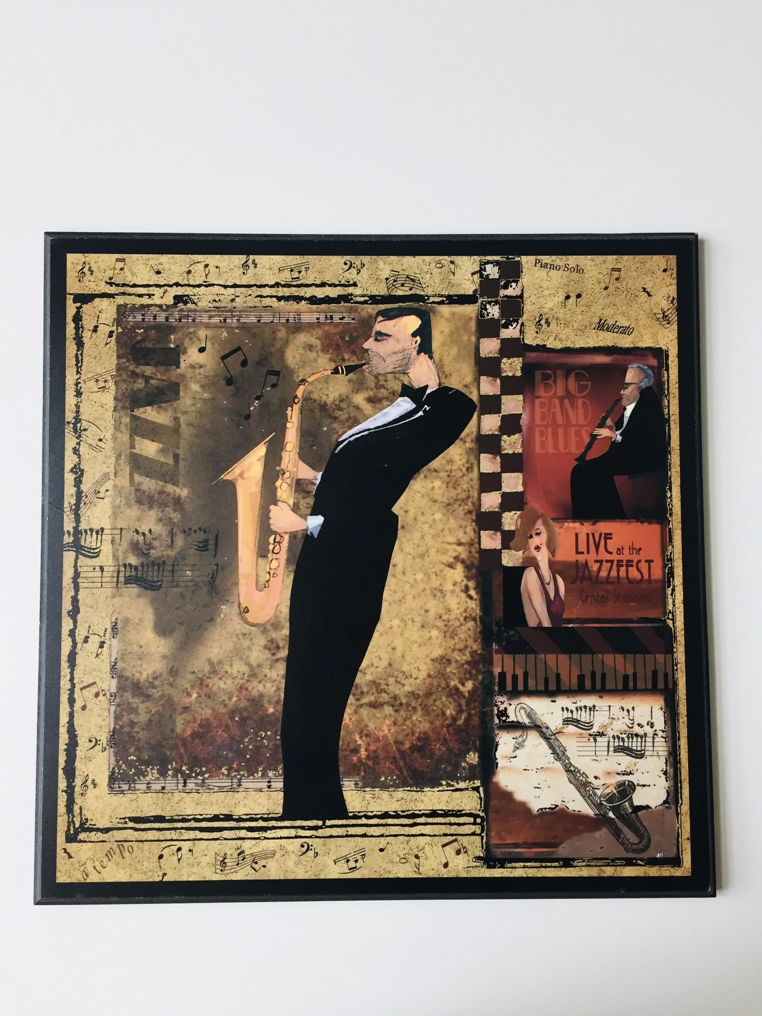 Lovely Piece of Art. On wood. Like new condition. 18” x 18”. $19 each. Look at another one and take both for $35.