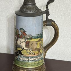 Late 19th Century; 1L; German Beer Stein 