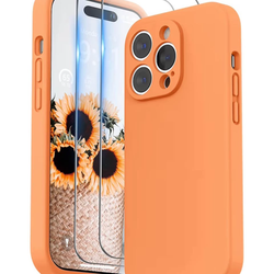 Case for iPhone 14 Pro + Screen Protector, Soft Microfiber