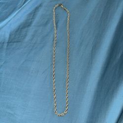 14k Gold Plated Rope Chain Necklace 1pc