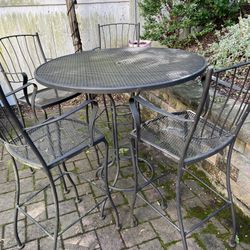 High Top Table And 4 Chairs 