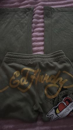 Ed Hardy Green Sweat Pants