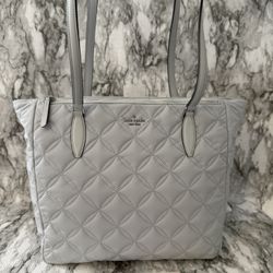 Kate Spade Jae Quilted Nylon Large Tote- (Color- Moonlight)