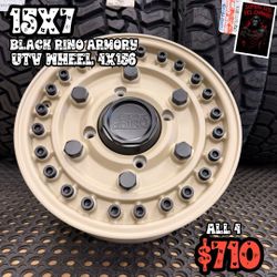 Wheels 15 X 7 Black Rino UTV 4 X 156 
