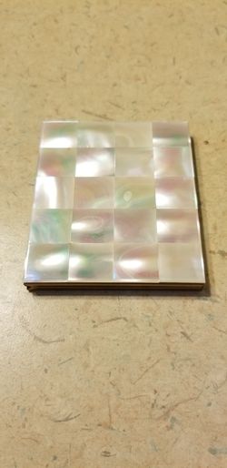 Antique Ansico Mother pearl make-up mirror