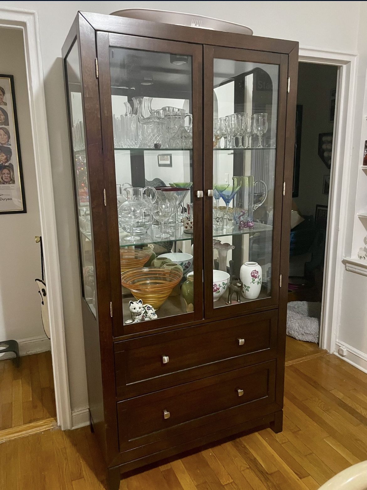 Cherry Wood China Cabinet