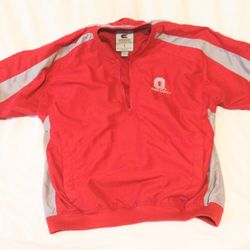 Ohio State Buckeyes Men's Jacket Size L Red Pullover Colosseum Vintage