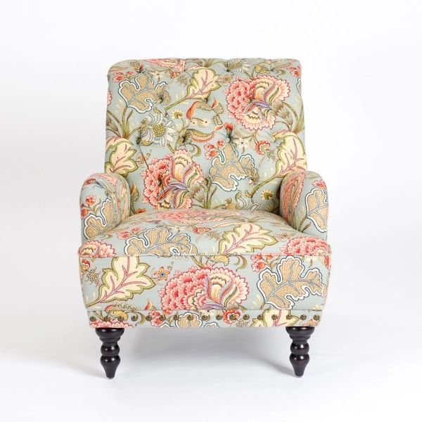 Pier 1 Tufted Floral Chair