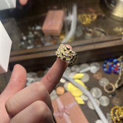 Gold Nugget Ring Size 8