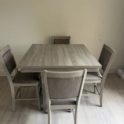 DINING TABLE SET WITH FOUR CHAIRS