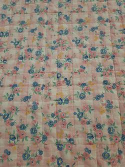 Handmade 100% Cotton Cottage Quilt – 80" x 54"