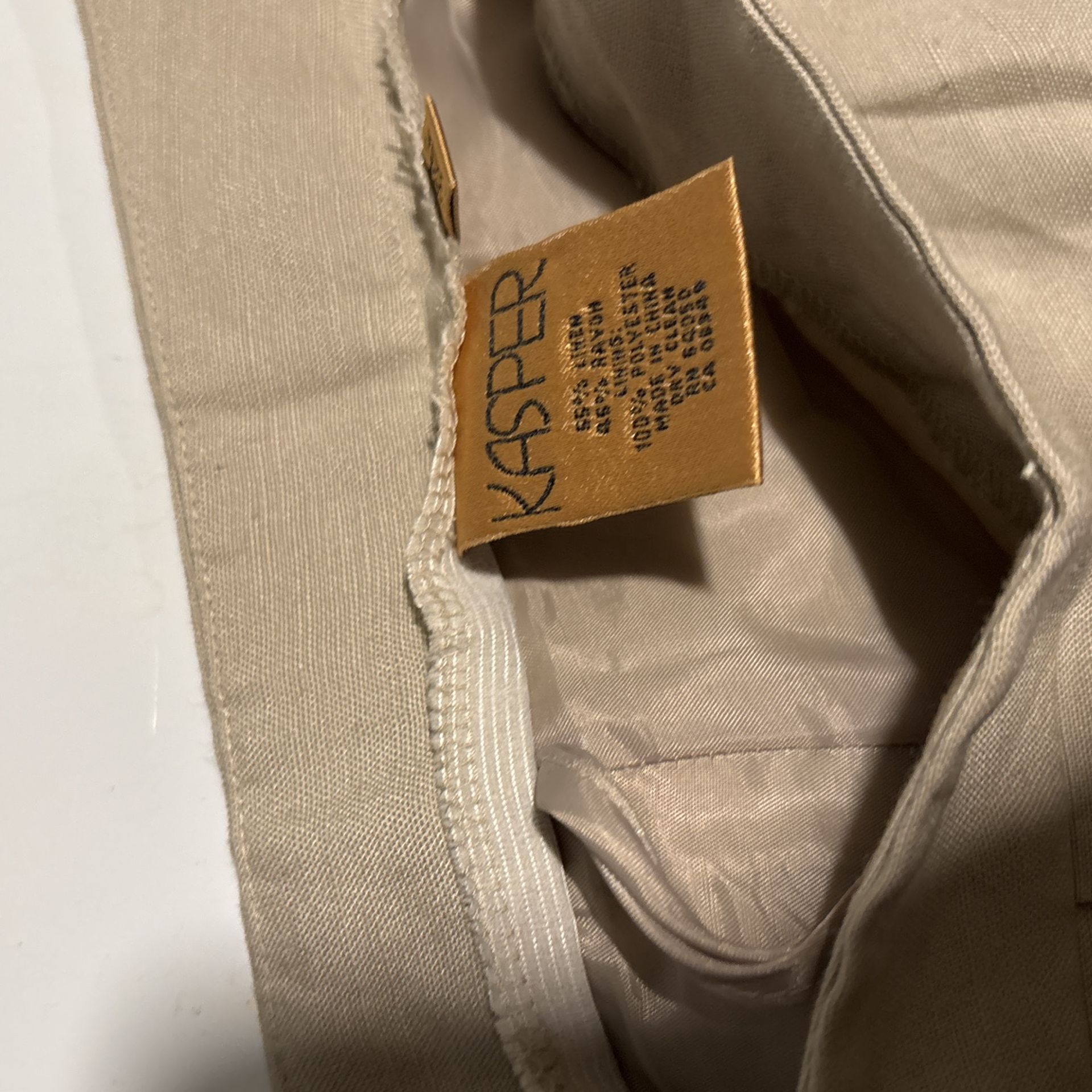 Tan Kasper Dress Pants