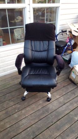 Desk chair plush Leather