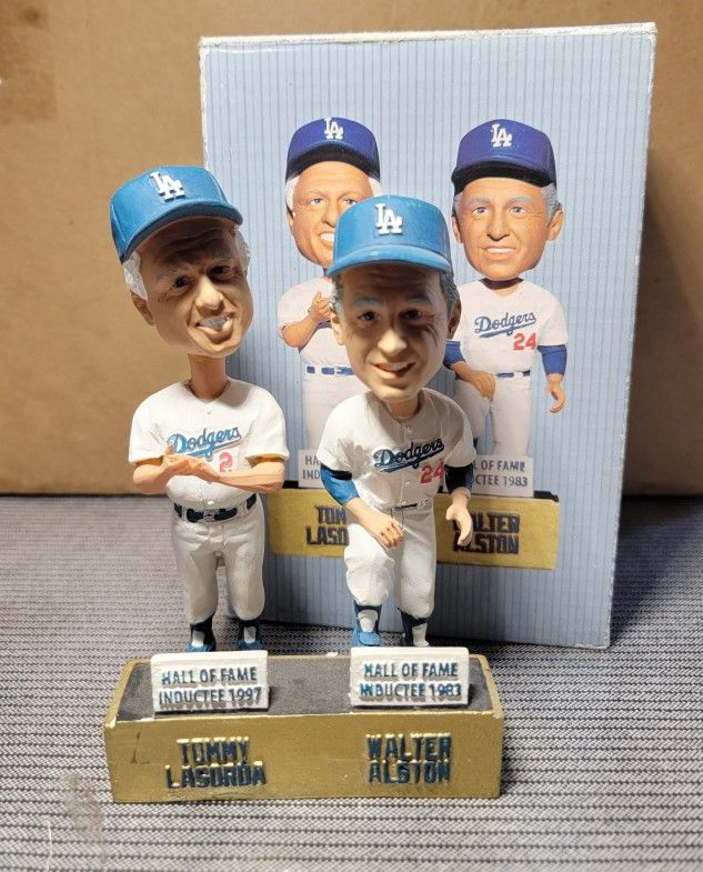Dual Dodgers Bobblehead Managers Tommy Lasorda Walter Alston
