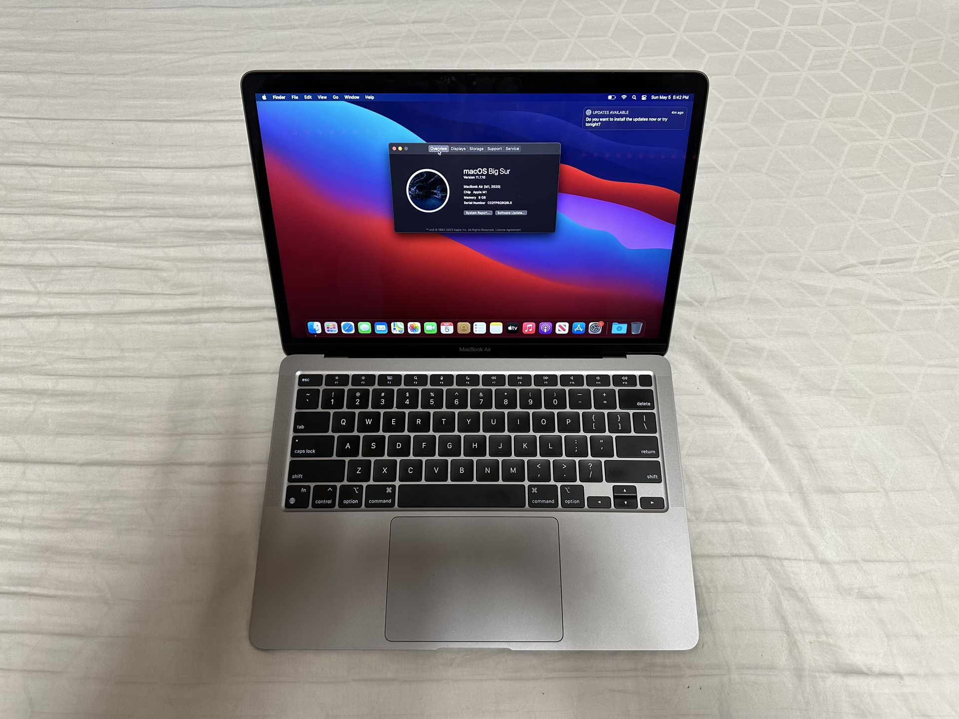 Apple MacBook Air 13in (512GB SSD, M1, 8GB) Laptop - Space Gray - MGN73LL/A...