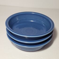 3 Fiestaware Lapis Blue 7" Bowls