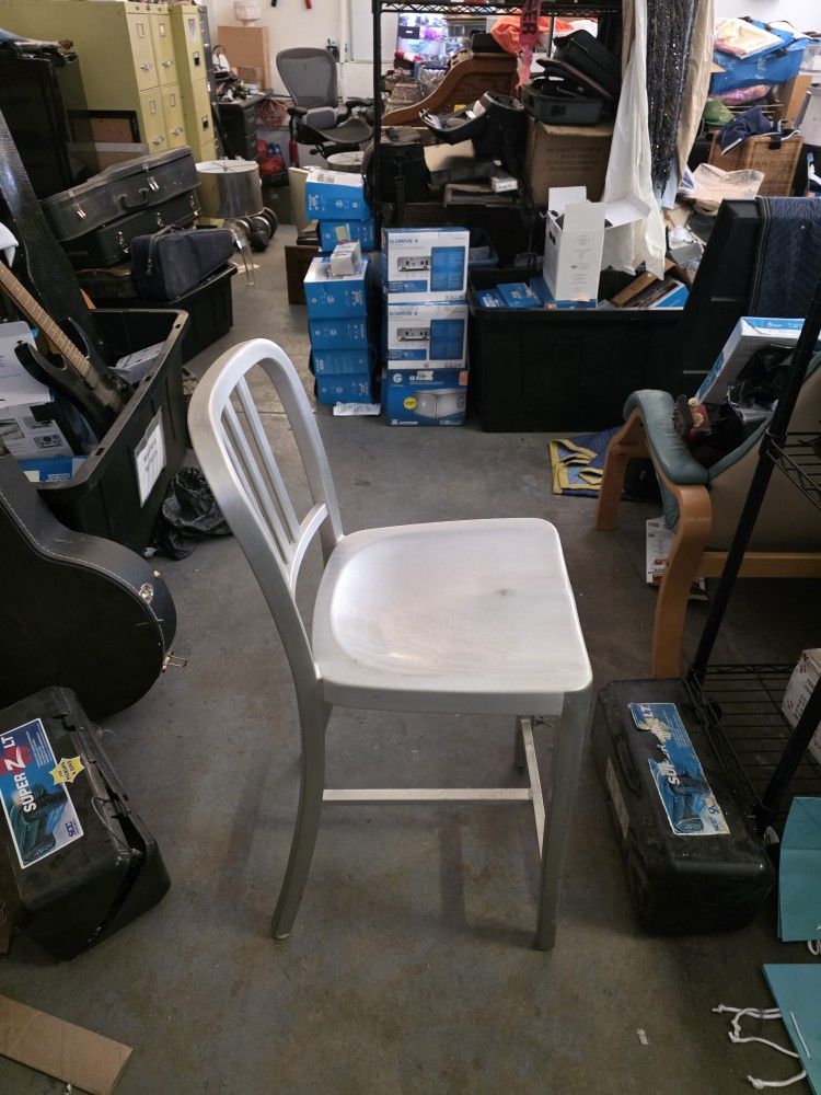Emerco style Navy Chairs In ALUMINUM Bar Stools Counter Stools