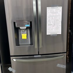 New LG French Door Refrigerator In Dark Stainless Steel