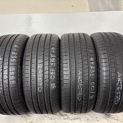 Set 4 Tires 235 50 18 Pirelli Scorpion Verde As 100% Tread No Repairs