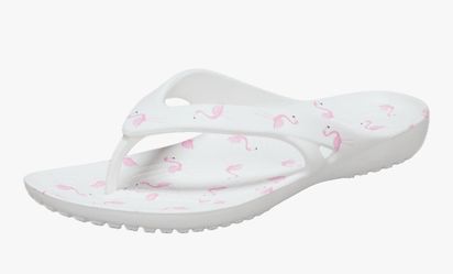 Crocs Kadee II Flamingo Print Flip Flop W 211700-100 Women’s Size 7