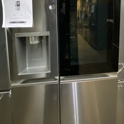LG 36inch Side by Side Refrigerator with InstaView in Stainless Steel