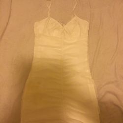 White Dress with Scrunches