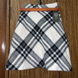 NEW VINCE CAMUTO HIGH WAIST WOOL PLAID SKIRT
