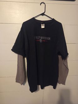 Mens y2k Harley Davidson Shirt long sleeve