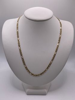 10KT Yellow Gold Figaro Link Chain
