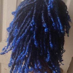Blue Twist Wig