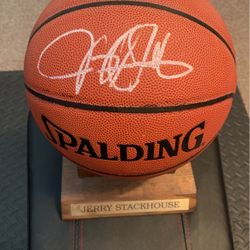 Jerry Stackhouse Autographed basketball
