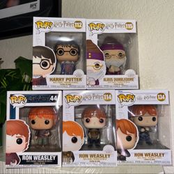 Funko Harry Potter Lot Of 5 PoPs! Ron Weasley HP & Dumbledore with Baby