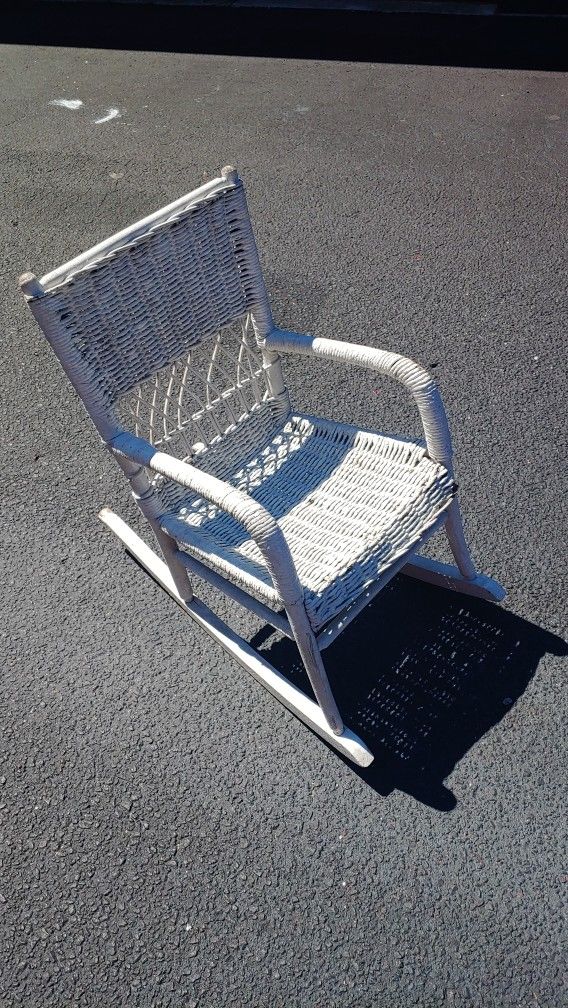 child's wicker rocker